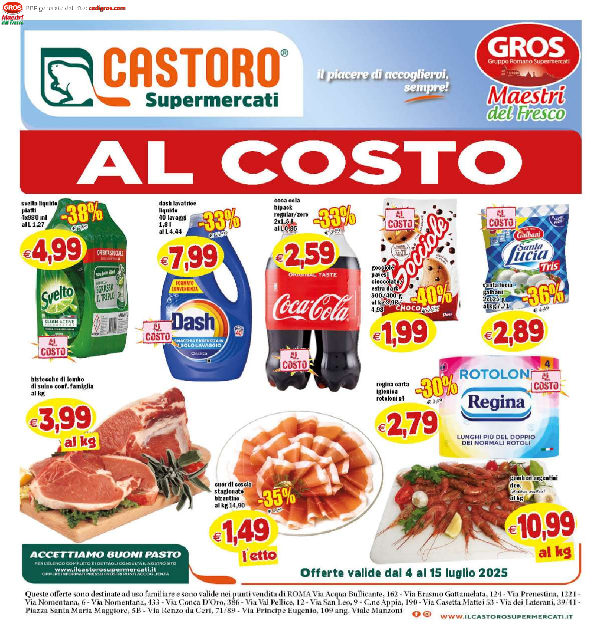 offerte volantino IL CASTORO SUPERMERCATI